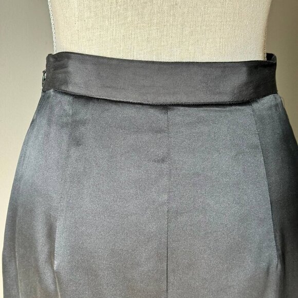 ELIE TAHARI Stretch Silk Black Ruffle Skirt - Size 6 - Picture 6 of 7